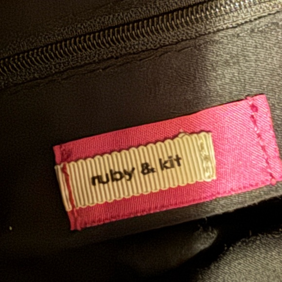 High End Black Leather Ruby & Kit Handbag Fold Over Purse MINTY Rock Boho - Picture 5 of 10